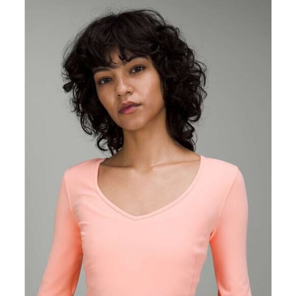 LULULEMON Align Long Sleeve Shirt Size 4 Dew Pink - Picture 2 of 7